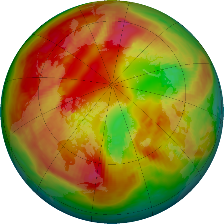 Arctic ozone map for 18 February 1979